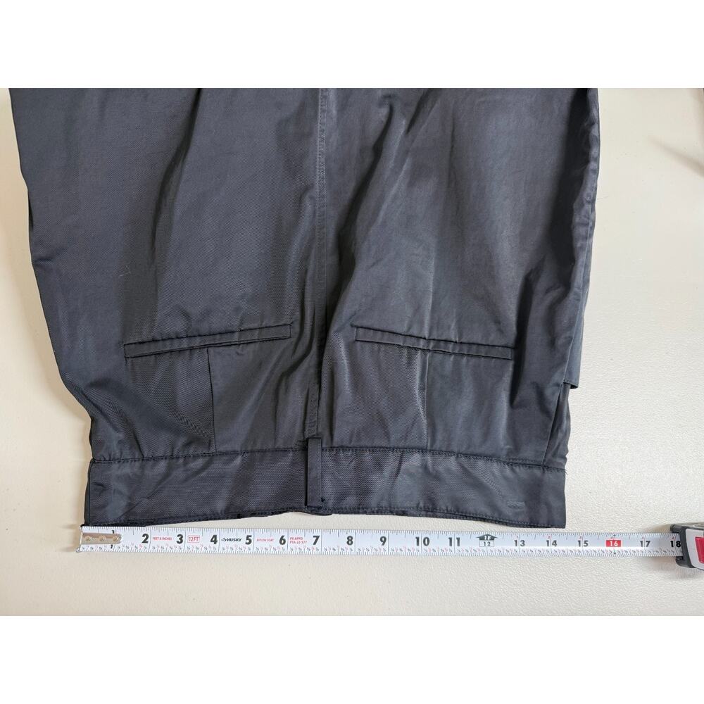 Zara Zippered Nylon Midi Skirt Cargo Pocket Womens Size XS Black Grunge Gothic - Picture 9 of 12